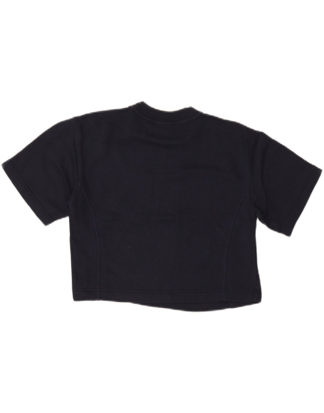 REEBOK Womens Crop T-Shirt Top EU 38 Medium Navy Blue Cotton