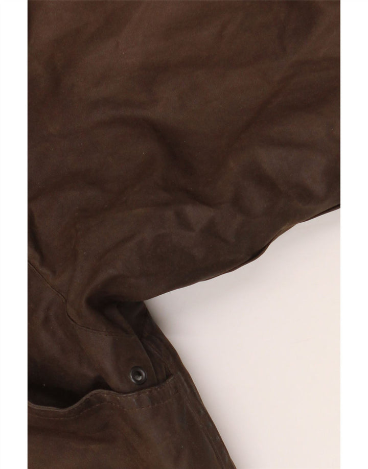 BARBOUR Giacca da uomo in cotone cerato vestibilità ampia UK 42 XL Poliuretano marrone