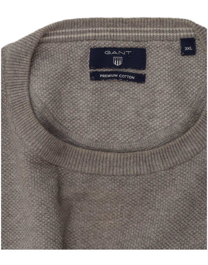 Maglione maglione girocollo da uomo Gant 3XL cotone grigio