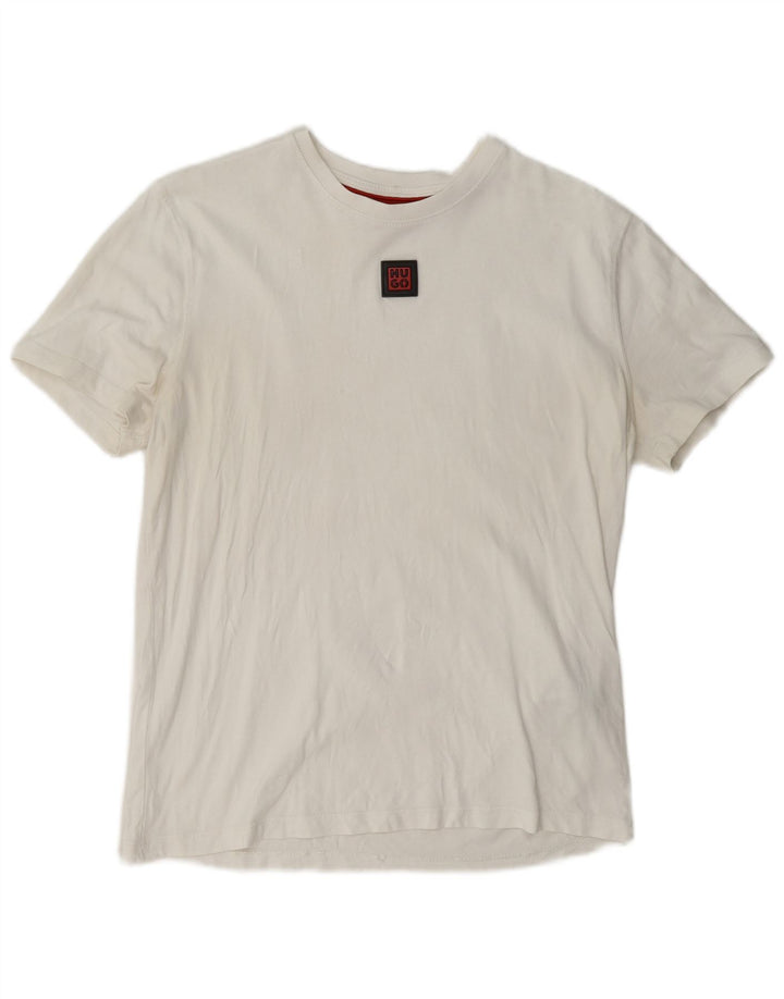 T-shirt da uomo Hugo Boss Top in cotone bianco medio