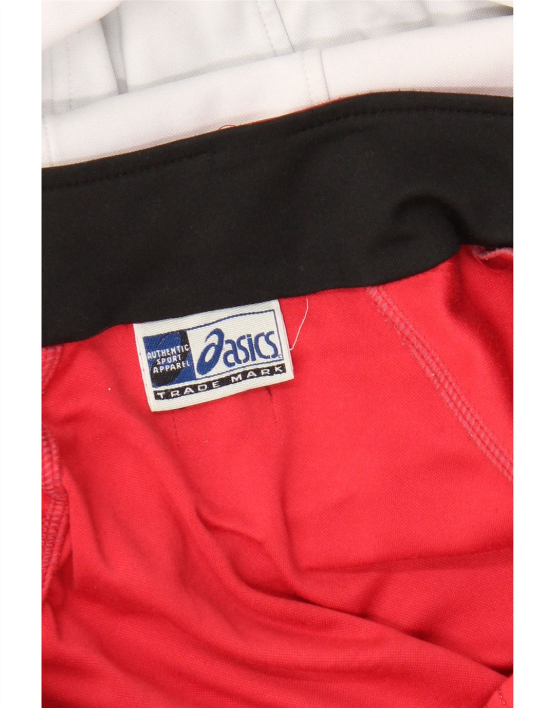 Felpa con cappuccio e zip da uomo Asics, a righe rosse medie sportive