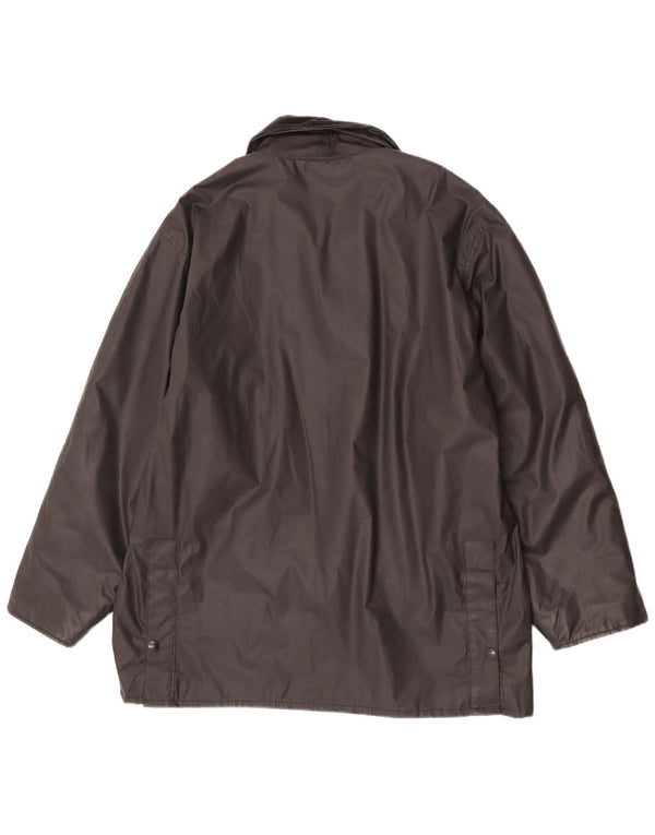 Giacca vintage in cotone cerato da uomo UK 38 medio nero