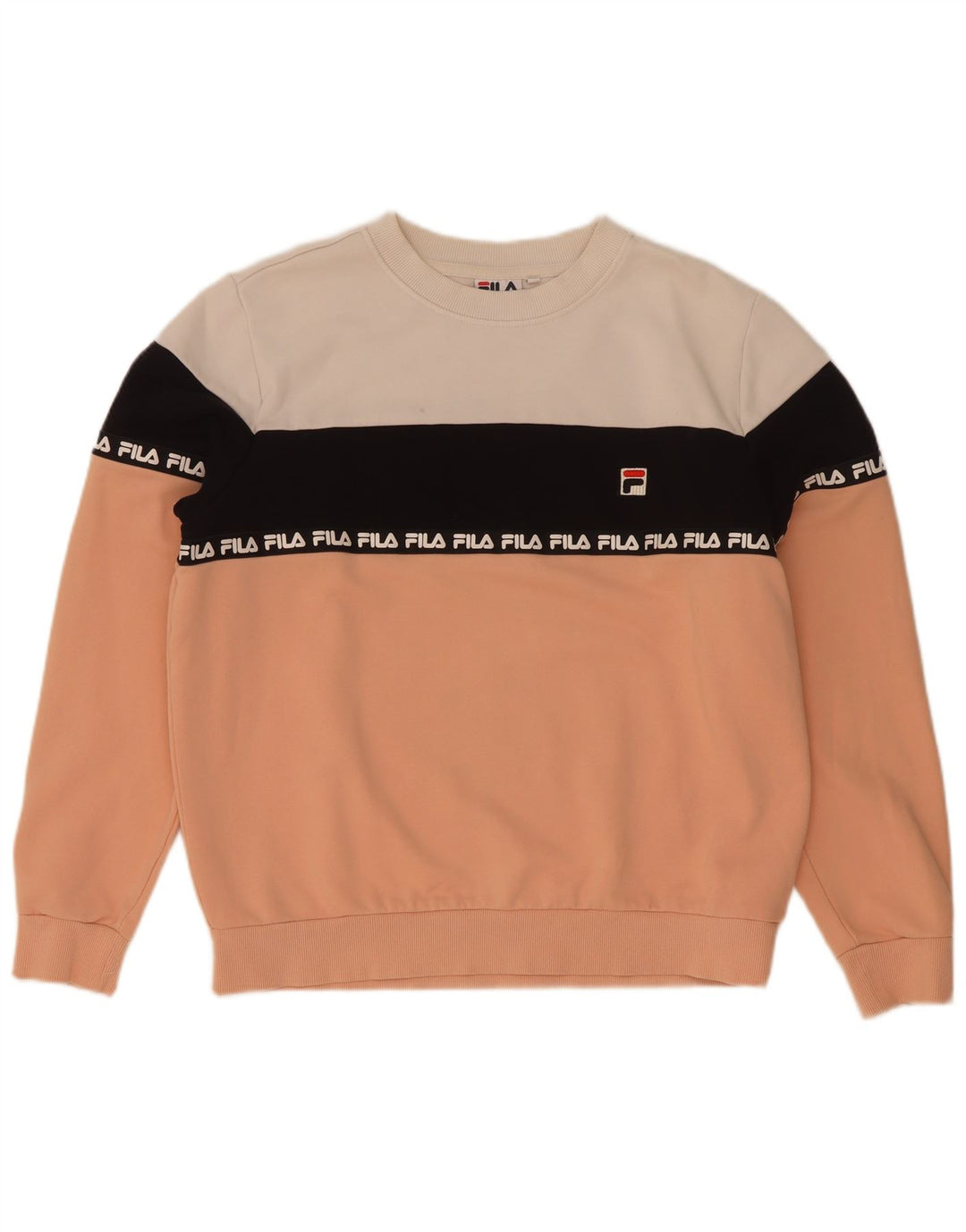 Felpa grafica da donna Fila Maglione UK 14 medio multicolore