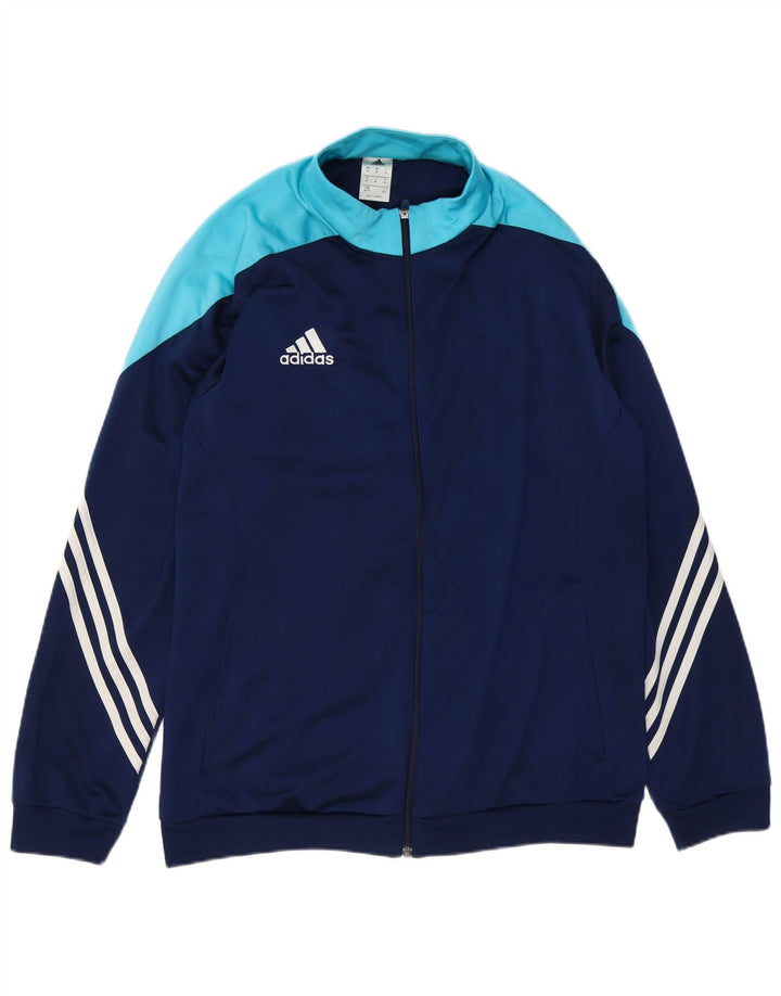 Giacca da tuta da uomo ADIDAS XL Poliestere color block blu navy