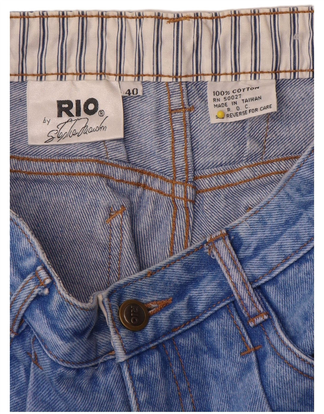 Jeans affusolati da donna Rio IT 40 piccoli W26 L30 cotone blu