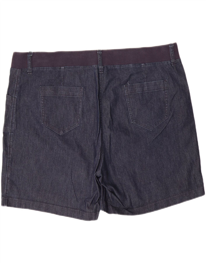 Pantaloncini di jeans a vita media da donna LEE Riders US 22 2XL W44 L7 Cotone blu navy