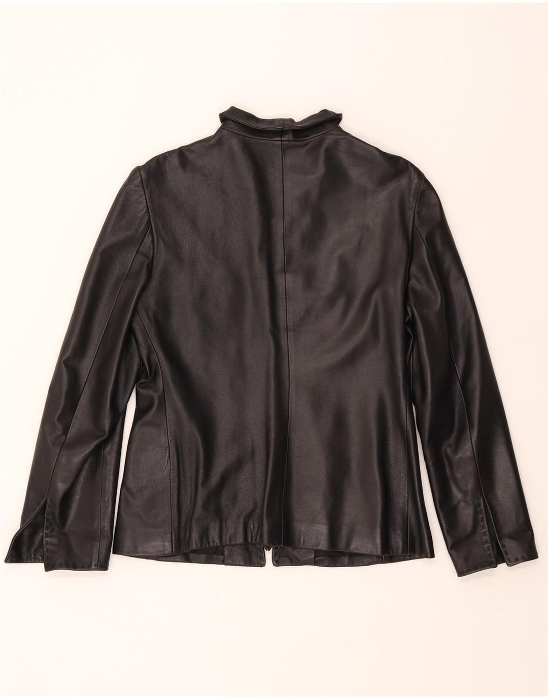 MARCO DEL FORTE Giacca in Pelle Donna IT 42 Media Pelle Nera