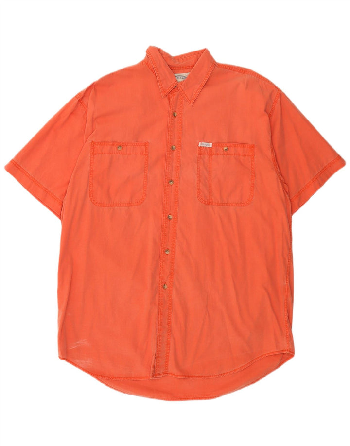 Camicia a maniche corte da uomo Wrangler XL in cotone arancione