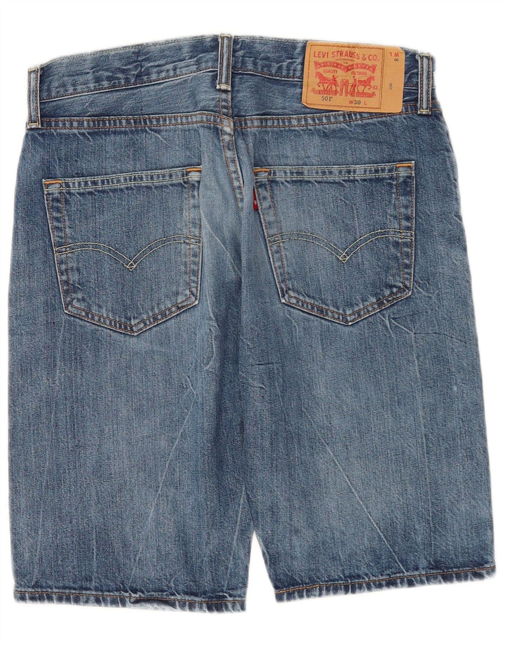 Pantaloncini di jeans Levi's 501 da uomo W30 in cotone blu medio