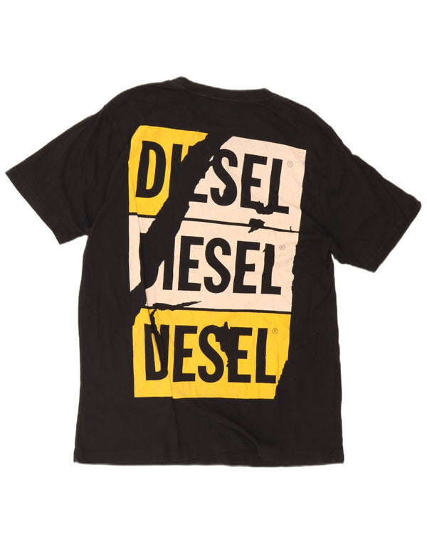 T-shirt grafica da uomo Diesel Top nera media