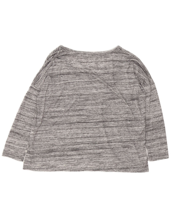 Top oversize da donna Zara a maniche lunghe UK 14 Poliestere screziato grigio medio