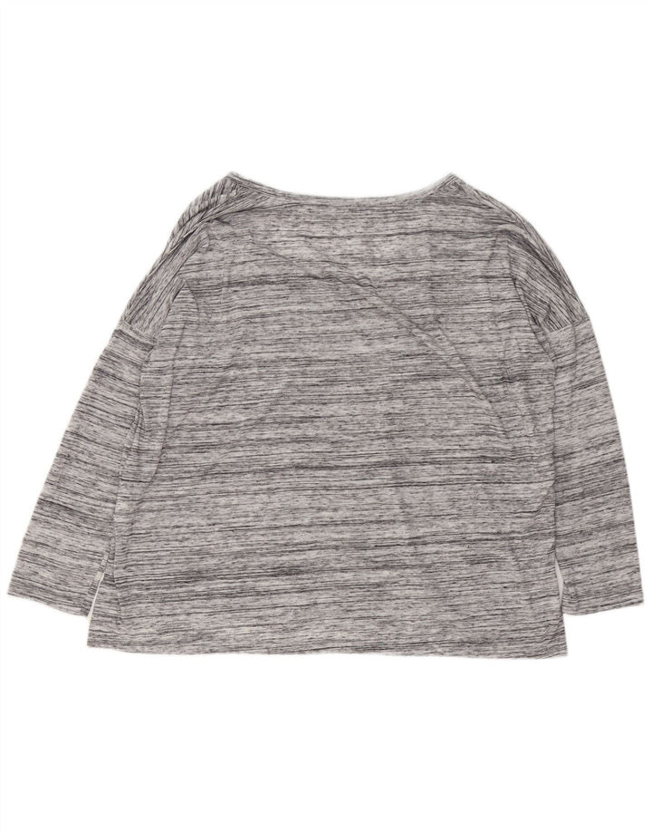 Top oversize da donna Zara a maniche lunghe UK 14 Poliestere screziato grigio medio