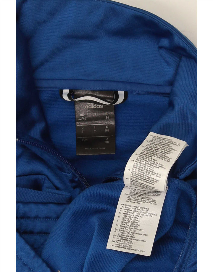 Giacca da tuta da uomo Adidas UK 42/44 Large Blu Poliestere