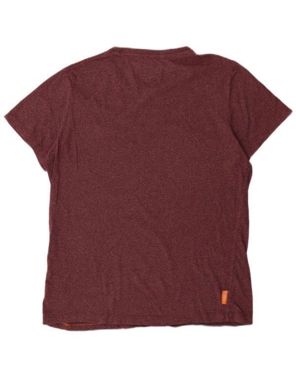 T-shirt da uomo Superdry Top XL in cotone bordeaux