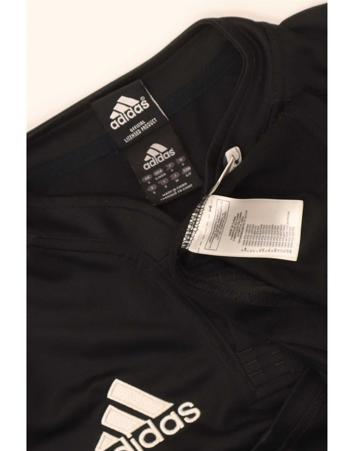 Maglietta grafica Adidas da uomo All Blacks Top piccola in poliestere nero
