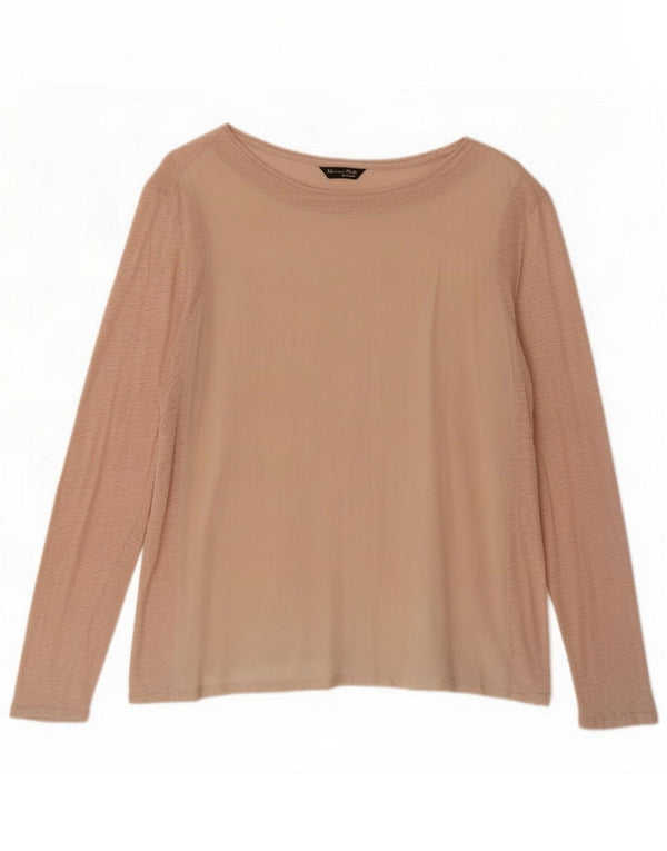Massimo Dutti Top da donna a maniche lunghe UK 12 Medium Pink