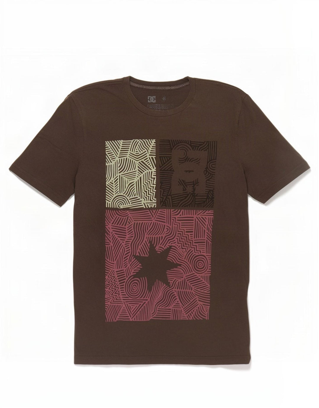 T-shirt grafica da uomo DC Top grande in cotone grigio