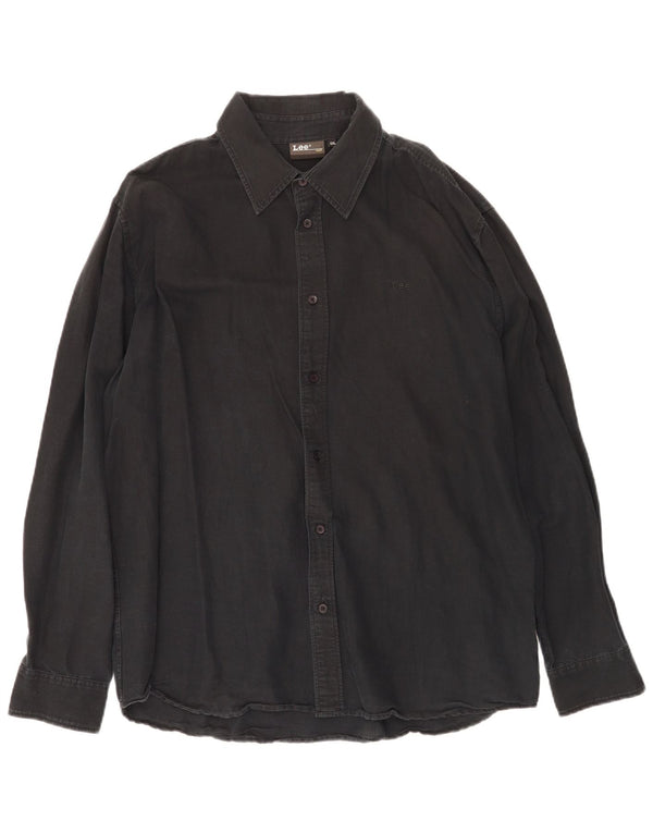 Camicia da uomo Lee 2XL cotone nero