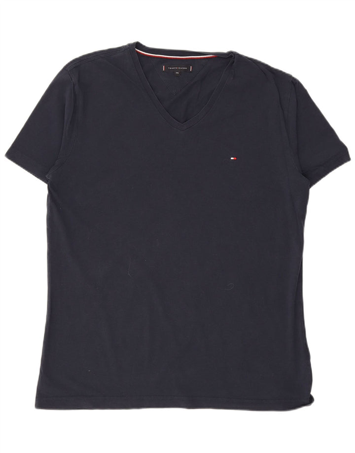 TOMMY HILFIGER T-shirt da uomo Top 2XL cotone blu navy