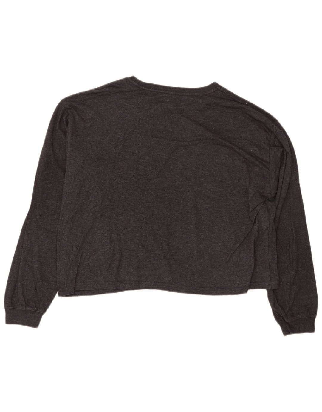 Top corto grafico da donna WRANGLER manica lunga UK 10 piccolo grigio floreale