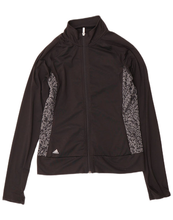 Giacca da tuta da donna ADIDAS UK 10 Small Poliestere color block nero