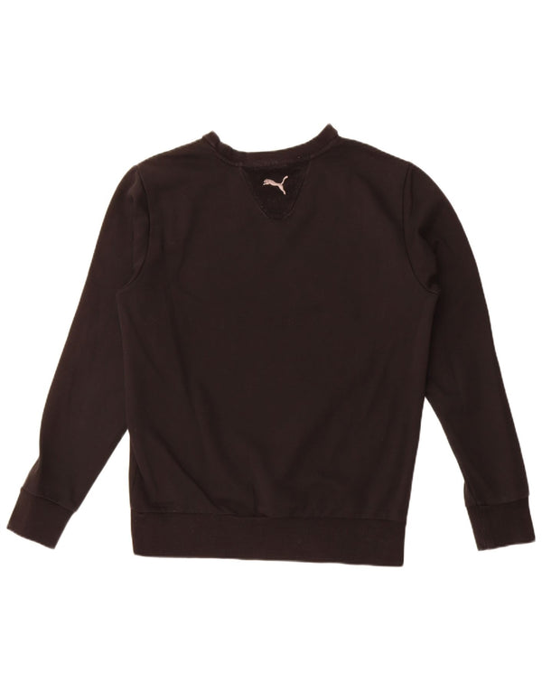 Felpa grafica da uomo Puma Felpa media in cotone nero