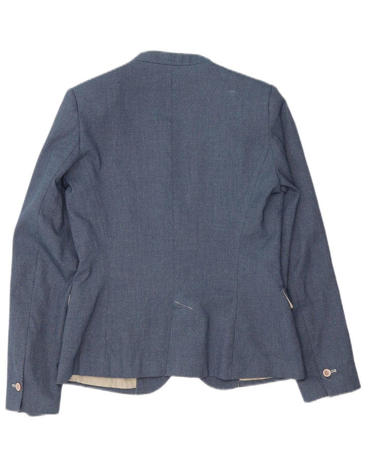 Giacca blazer a 1 bottone da donna Zara EU 38 poliestere blu medio