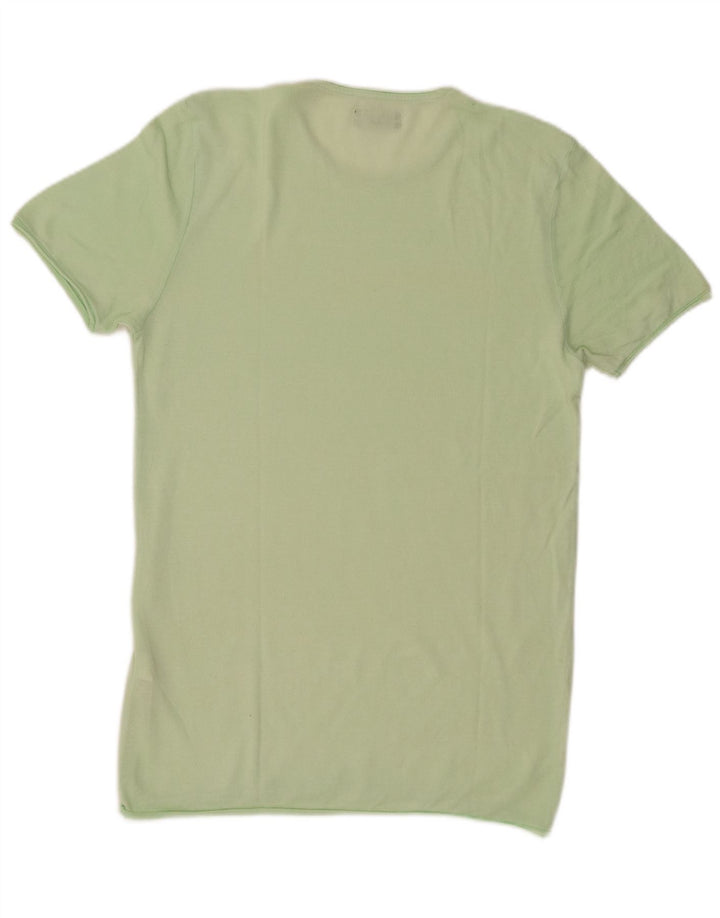 T-shirt Zara da uomo Top in cotone verde medio