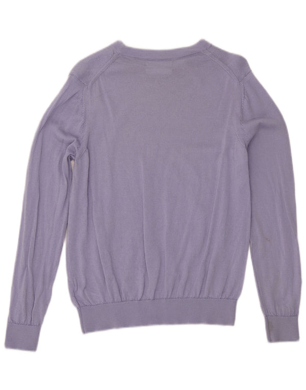 Maglione maglione con scollo a barca da donna Marks & Spencer UK 12 Blu medio