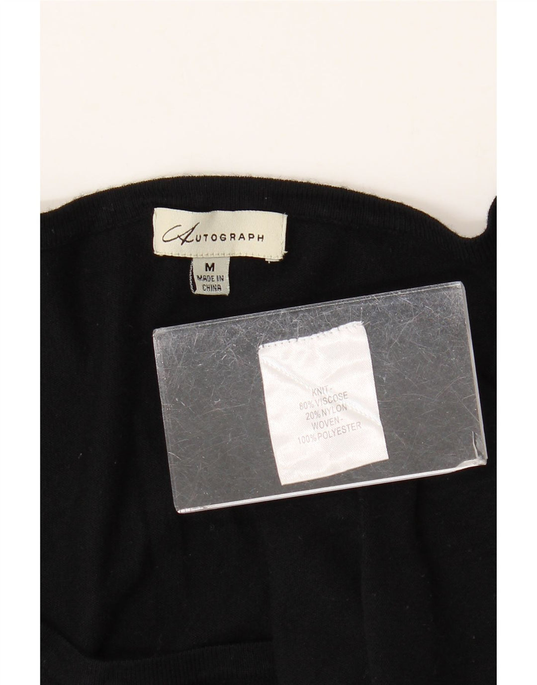 Top in camicetta autografa da donna Marks & Spencer UK 14 blocco colore nero medio