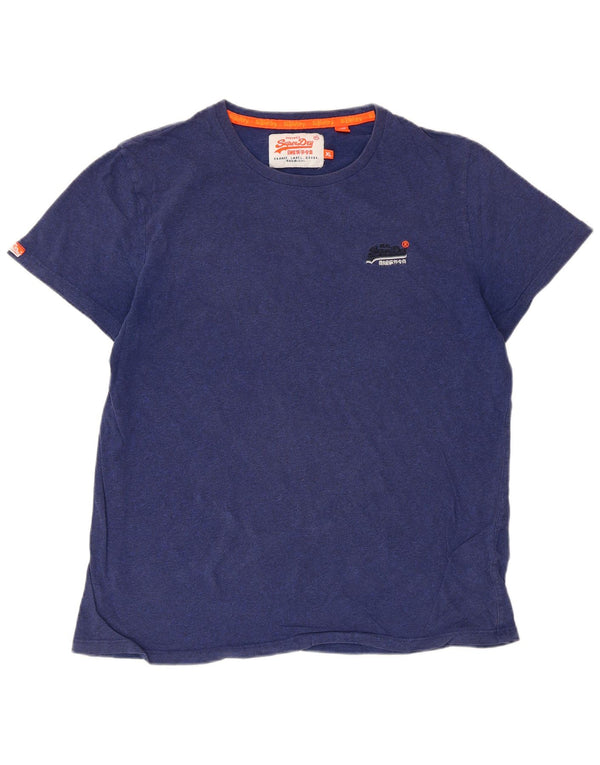 T-shirt da uomo Superdry Top XL in cotone blu navy