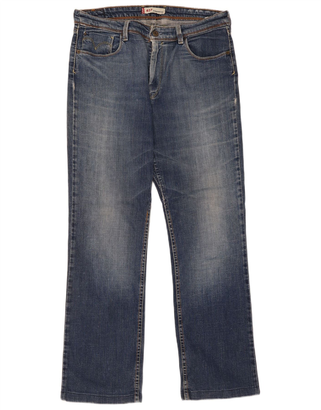 Levi's Donna 627 Jeans dritti W34 L30 Cotone blu