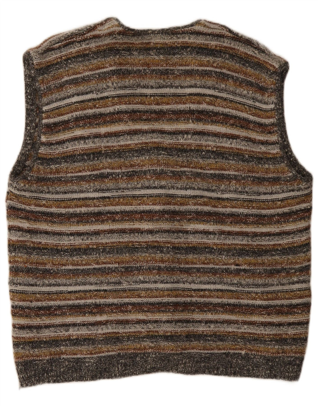Maglione cardigan senza maniche da uomo St. Bernard, a righe grandi multicolori