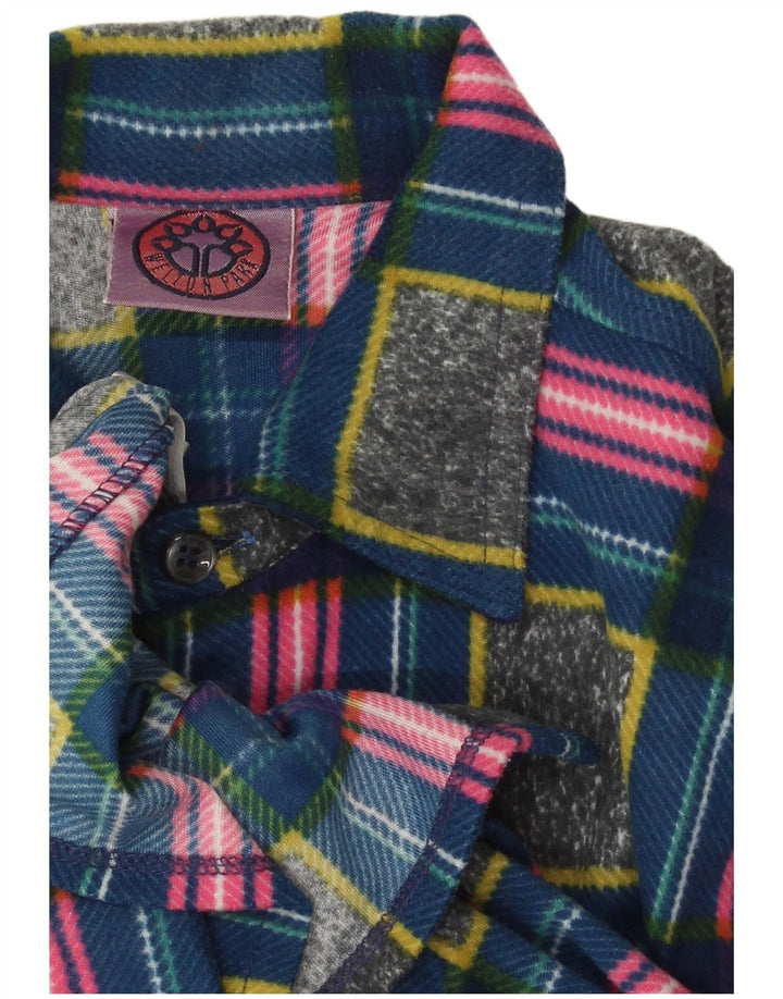 Camicia in pile vintage da uomo Poliestere geometrico multicolore medio