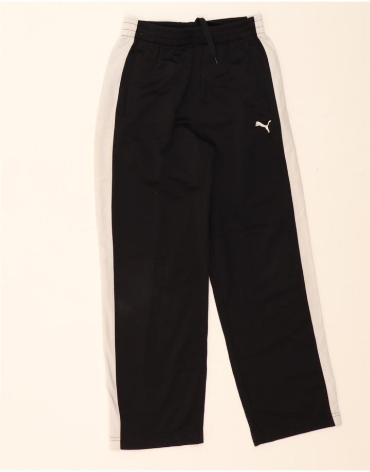 PUMA Boys Tracksuit Trousers 9-10 Years Medium  Black Colourblock Vintage Puma and Second-Hand Puma from Messina Hembry 