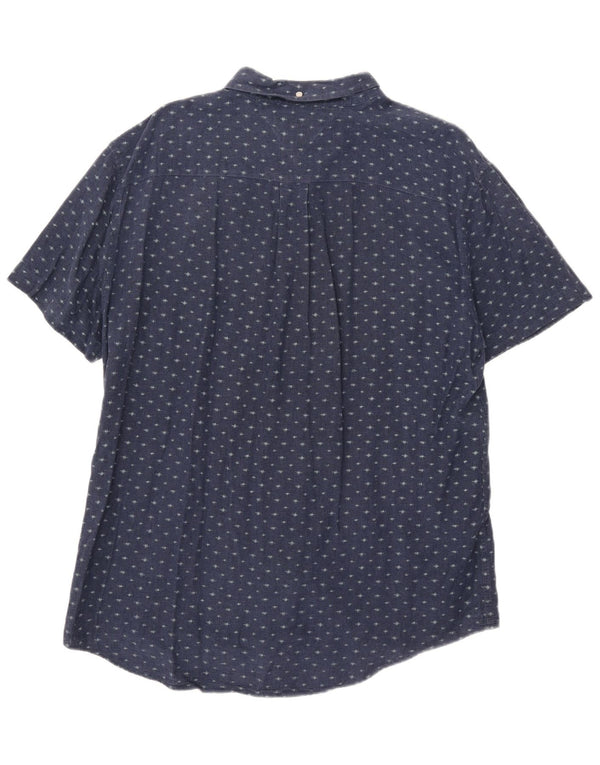 Camicia da uomo a maniche corte personalizzata Tommy Hilfiger XL blu navy maculato