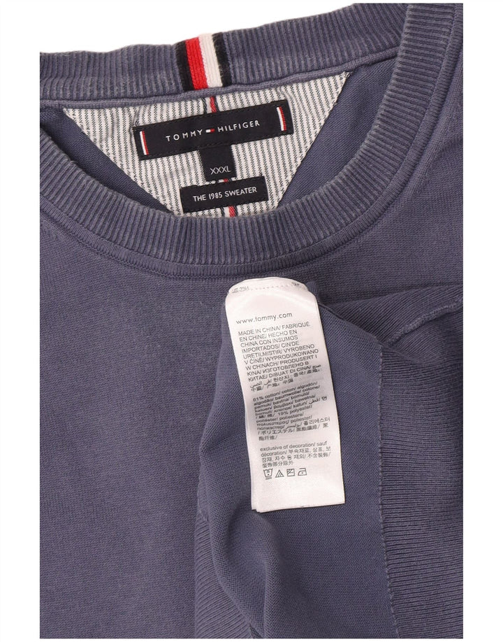Tommy Hilfiger Uomo Felpa Maglione 3XL Cotone Blu