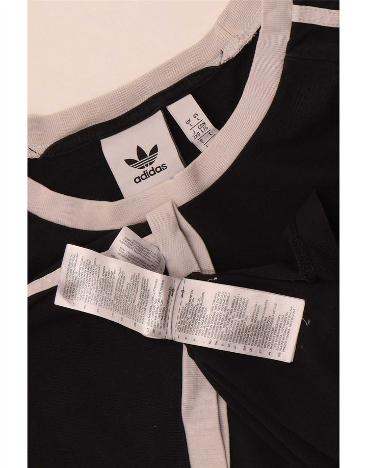 T-shirt Adidas da uomo Top Large in cotone nero