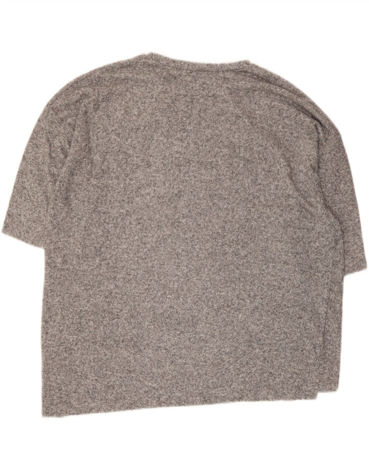 T-shirt oversize da donna Zara UK 10 piccola grigia chiazzata