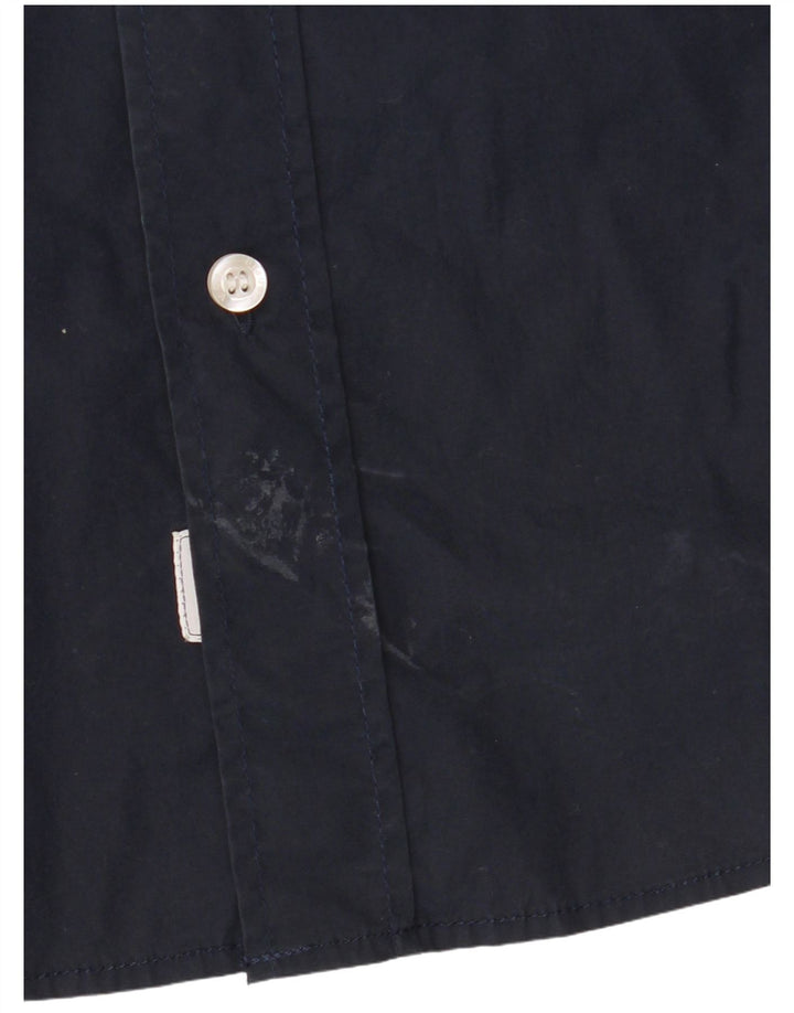 Camicia Militare Uomo Blauer Taglia Grande in Cotone Blu Navy