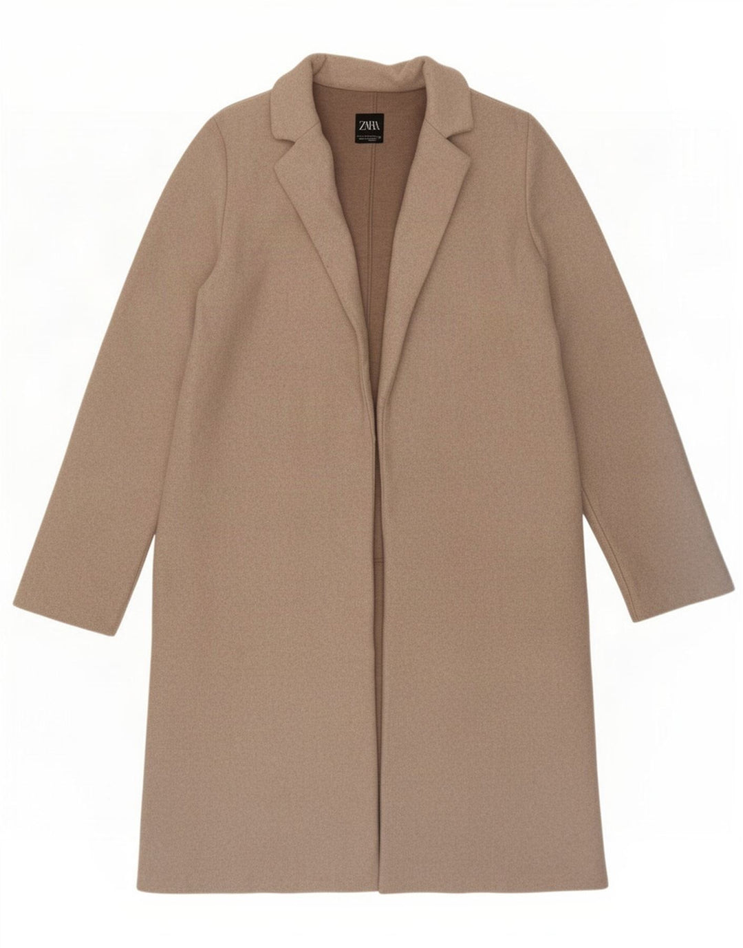 Soprabito aperto da donna Zara UK 10 piccolo poliestere beige