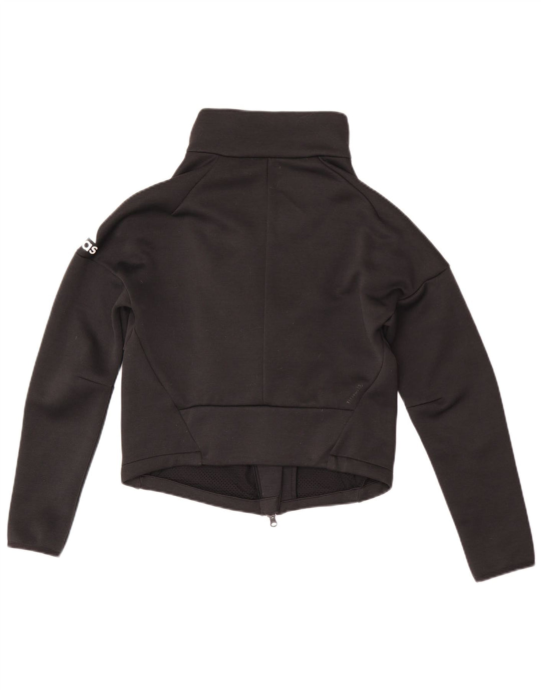 Giacca da ginnastica corta da donna Adidas UK 8/10 piccola poliestere nero