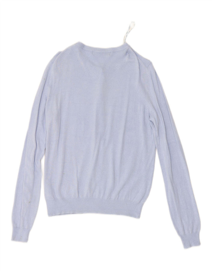 MARKS & SPENCER Womens Cardigan Sweater UK 12 Medium  Blue Viscose Vintage Marks & Spencer and Second-Hand Marks & Spencer from Messina Hembry 