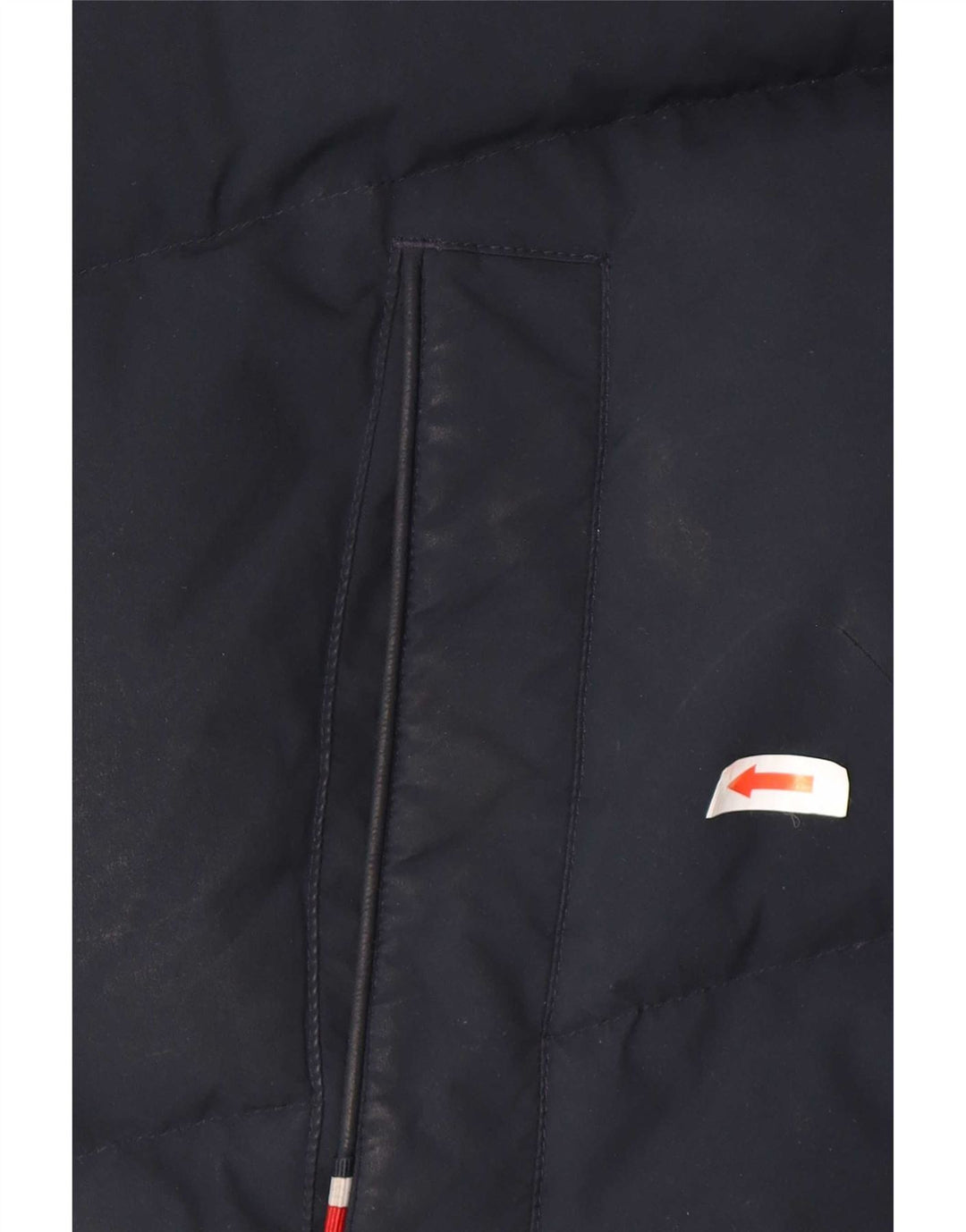Giacca imbottita con cappuccio da uomo Tommy Hilfiger UK 38 poliestere medio blu navy
