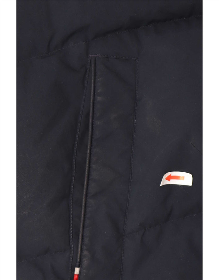 Giacca imbottita con cappuccio da uomo Tommy Hilfiger UK 38 poliestere medio blu navy