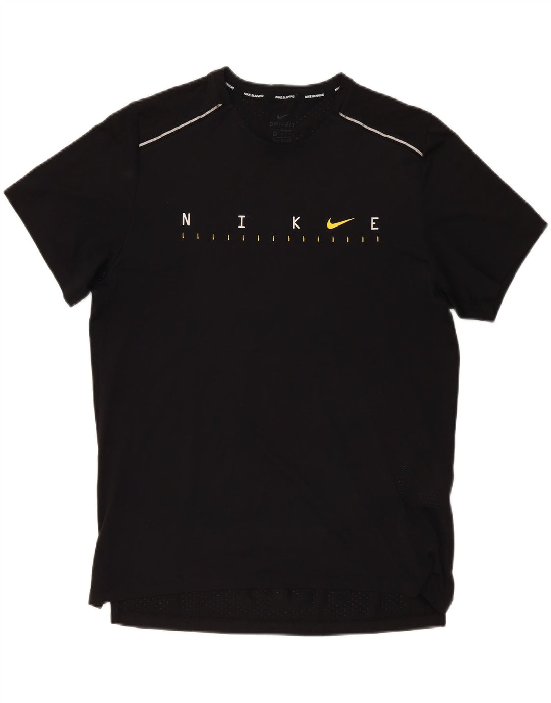 NIKE T-shirt grafica da uomo Dri Fit Top grande in poliestere nero