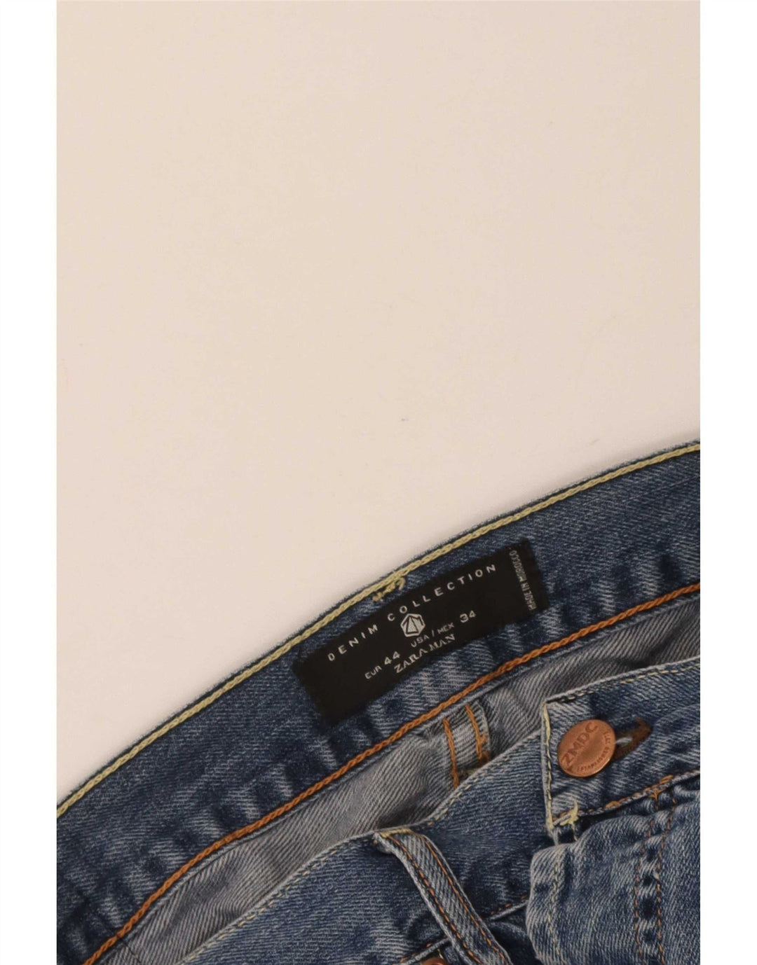 Jeans dritti da uomo Zara EU 44 Large W34 L29 Blu