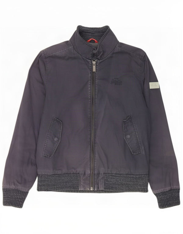 Giubbotto bomber Sherpa da donna Superdry UK 18 XL cotone blu navy