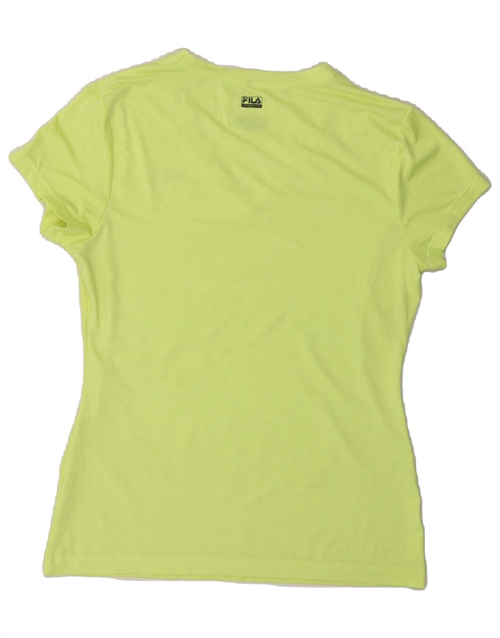 FILA Womens T-Shirt Top UK 12 Medium Green Polyester Vintage Fila and Second-Hand Fila from Messina Hembry 