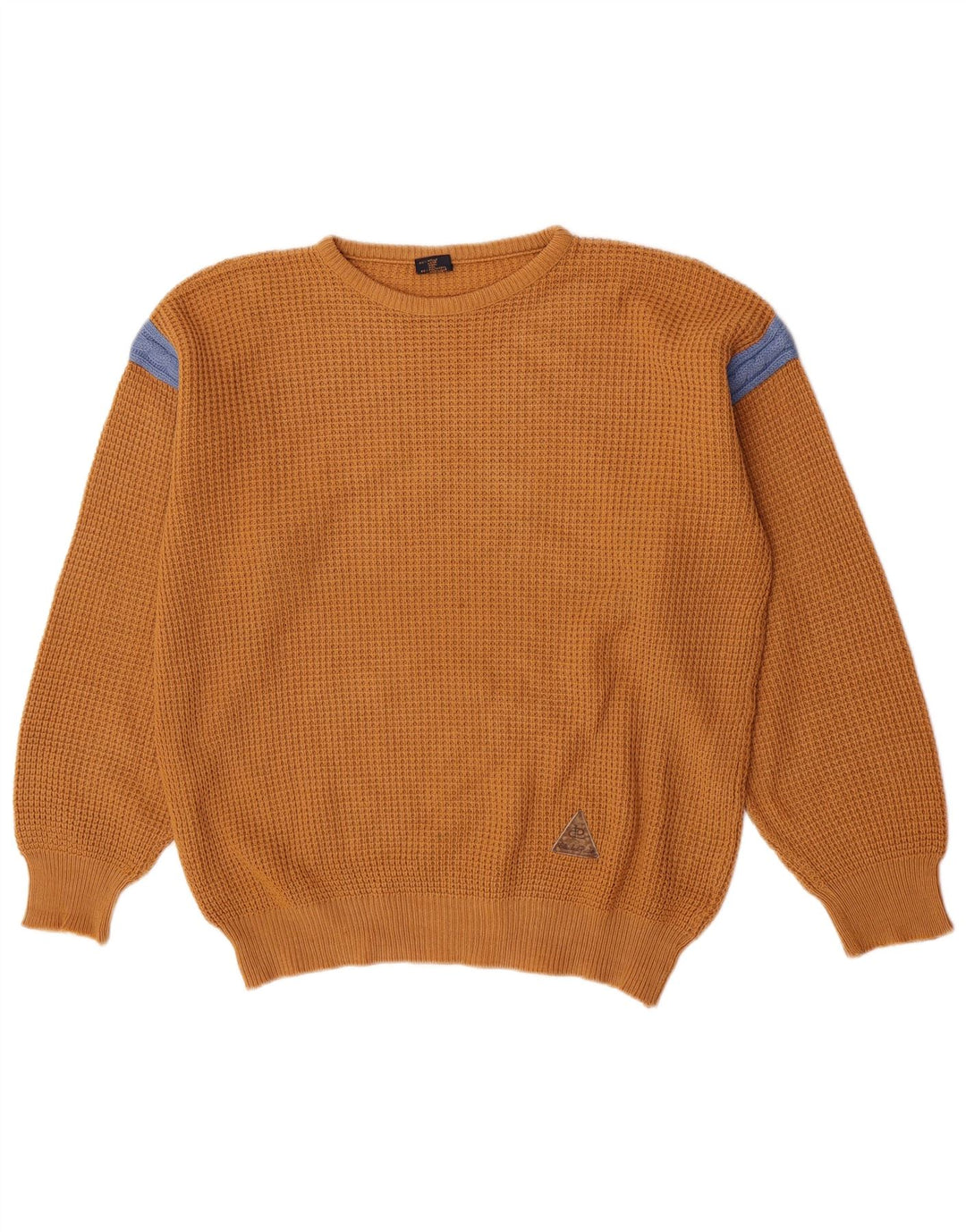 Maglione maglione girocollo da uomo Claude De Pierre in lana marrone medio